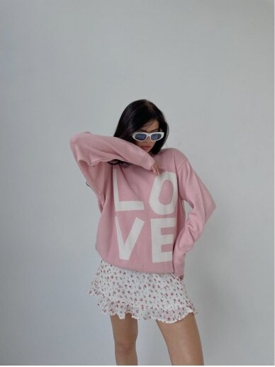 ACADA studio rožinis džemperis  BABY PINK LOVE JUMPER 2