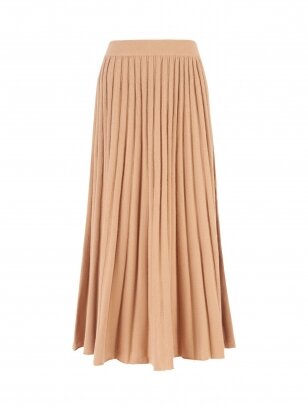 COOCOOMOS  megztas midi  Pleated sijonas  CAMEL