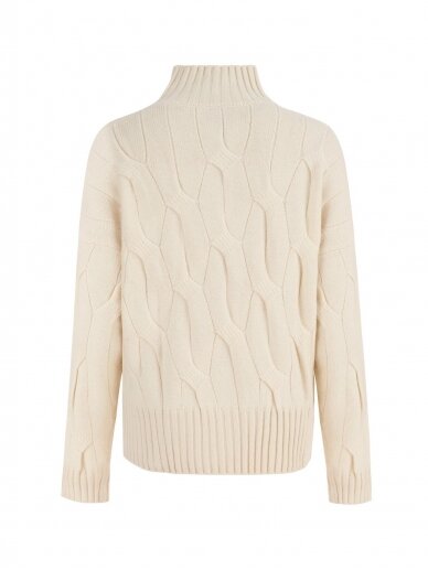 COOCOOMOS  Grace cabel sweater white 3