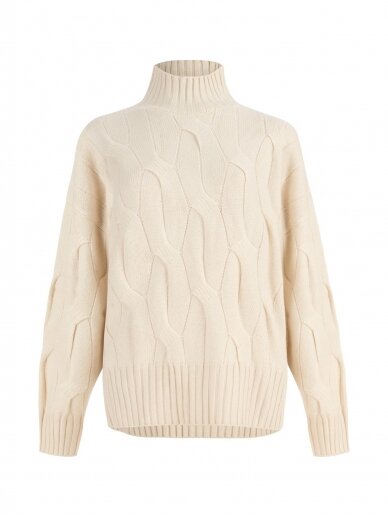 COOCOOMOS  Grace cable sweater white