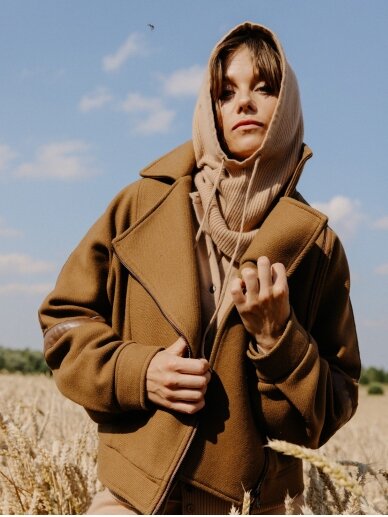 COOCOOMOS Cashmere  camel  mova "Balaklava"