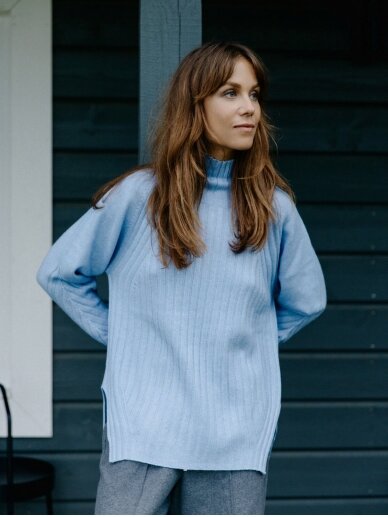 COOCOOMOS Ice blue cashmere sweater 1