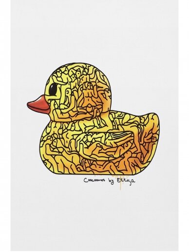 COOCOOMOS Iconic duck by Ettoja balti marškinėliai 2