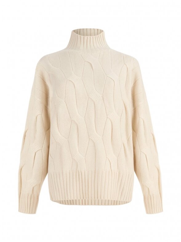 COOCOOMOS  Grace cabel sweater white