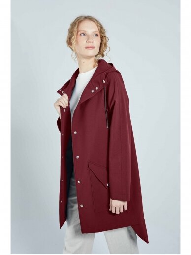 Ducktail Raincoats BORDO CITY LIETPALTIS – tvarios medžiagos