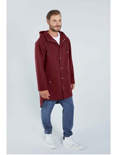 Ducktail Raincoats BORDO CITY LIETPALTIS – tvarios medžiagos 4