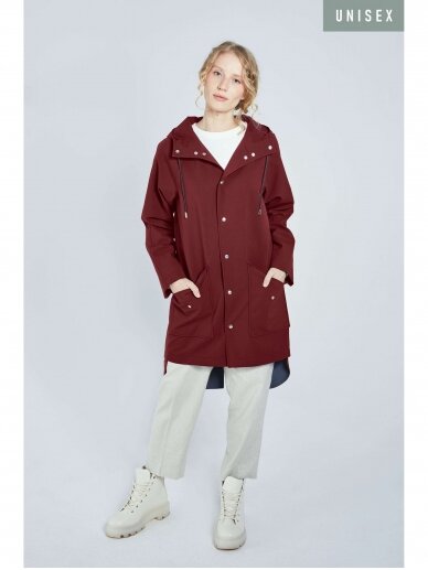 Ducktail Raincoats BORDO CITY LIETPALTIS – tvarios medžiagos 1