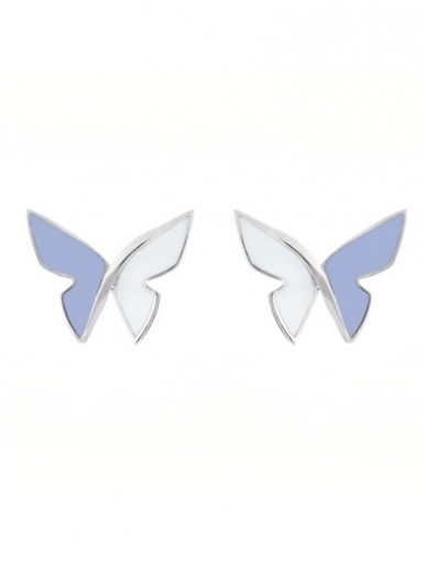 Hyrv  sidabriniai auskarai drugeliai 1