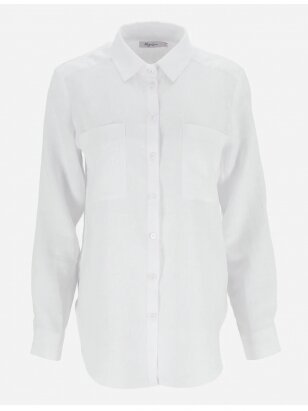Magic Linen balti lininiai marškiniai SHIRT CALPE