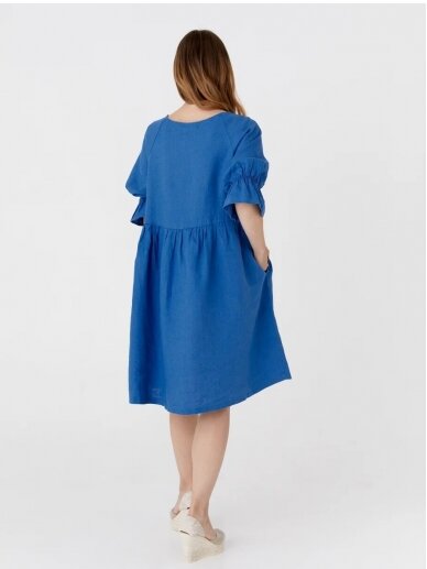 Magic Linen mėlyna  lininė suknelė NERJA  2
