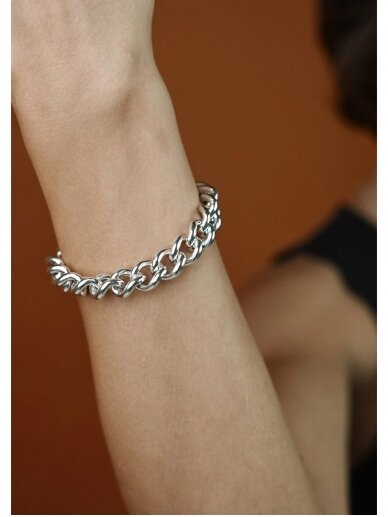 NO MORE apyrankė ANCHOR CHAIN BRACELET  silver 6