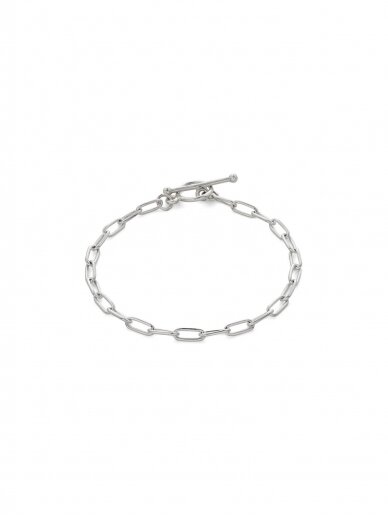 NO MORE apyrankė PAPER CLIP BRACELET SILVER