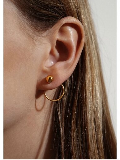 NO MORE auskarai CHORD EARRINGS GOLD