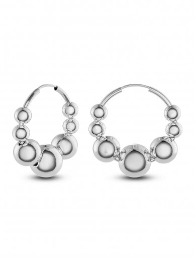 NO MORE auskarai EXTRA EARRINGS SILVER 3