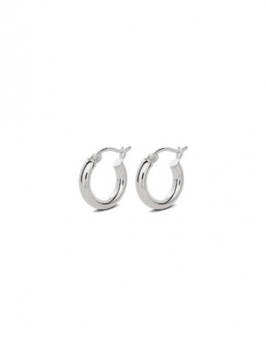 NO MORE auskarai ELLA HOOPS SILVER