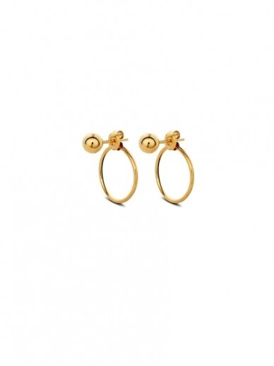 NO MORE auskarai CHORD EARRINGS GOLD