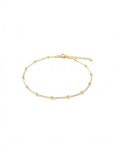 NO MORE grandinėlė ant kojos MINI BUBBLE ANKLET GOLD