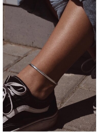 NO MORE grandinėlė ant kojos SNAKE ANKLET SILVER