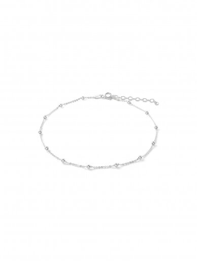 NO MORE grandinėlė ant kojos MINI BUBBLE ANKLET SILVER