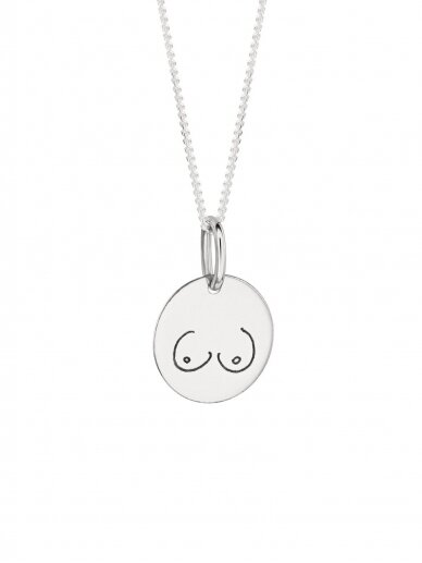 NO MORE kaklo papuošalas BOOBS NECKLACE SILVER