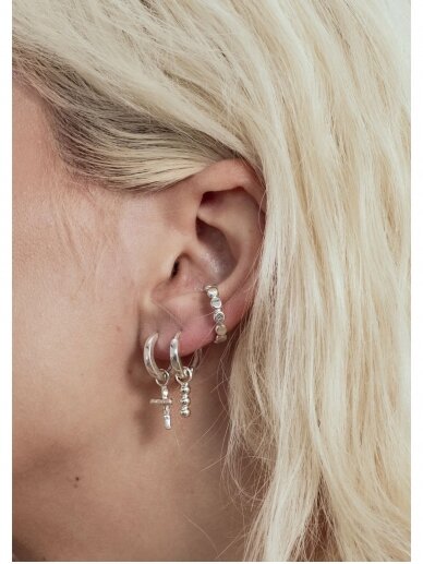 NO MORE CRUSHING IT EAR CUFF SILVER auskaras 1