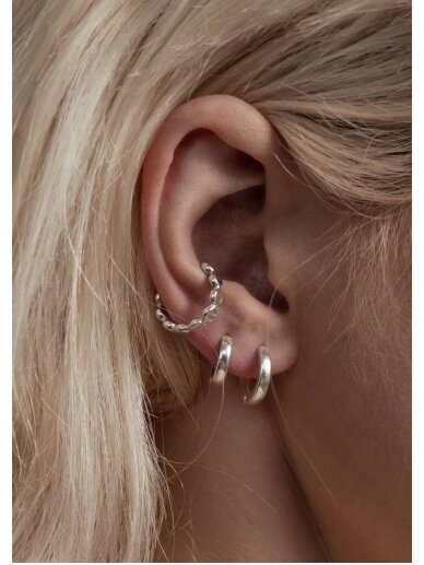 NO MORE CRUSHING IT EAR CUFF SILVER auskaras 2