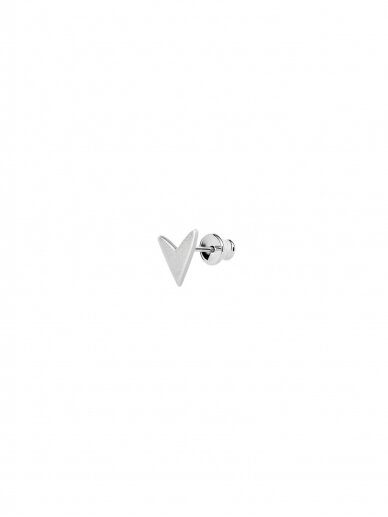 NO MORE  sidabriniai LOVE STUD EARRINGS SILVER 3