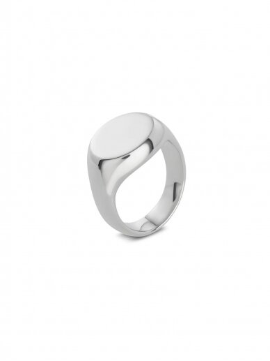 NO MORE  žiedas STATEMENT SIGNET RING SILVER