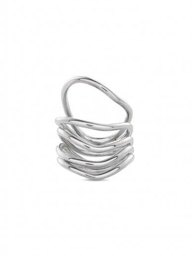 NO MORE  žiedas BEACH BREAK WAVE RING SILVER