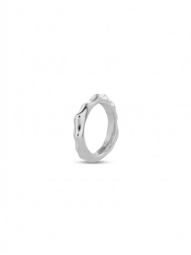 NO MORE  žiedas SKINNY VERTEX RING SILVER 4