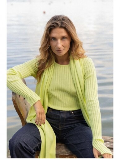 SALANIDA  BRERA 100% MERINO LONG-SLEEVE TOP LIMONE *NEW IN* 1